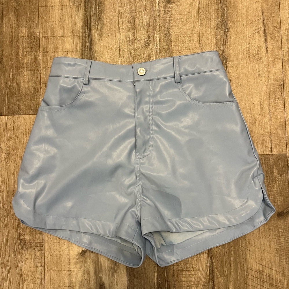 Entro Sky Blue High Waist Women's Shorts